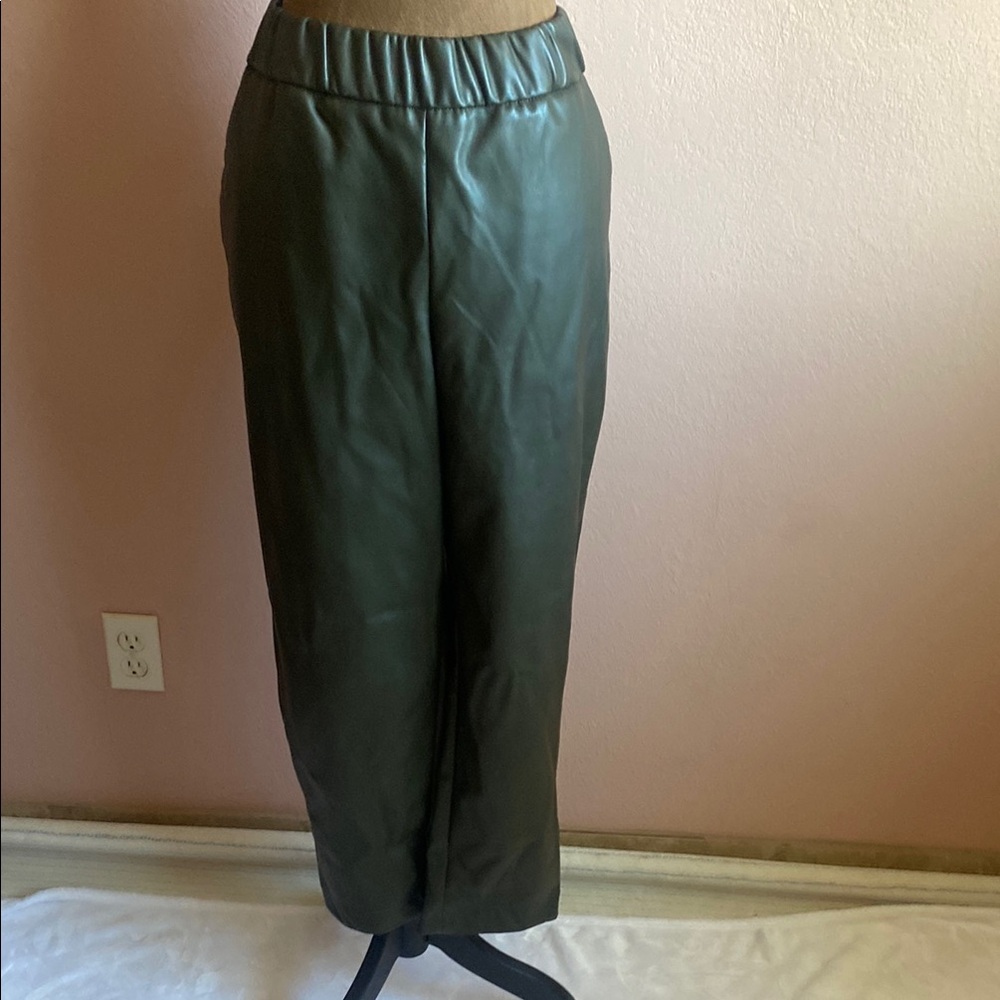 A NEW DAY Dark Green Faux Leather Pants